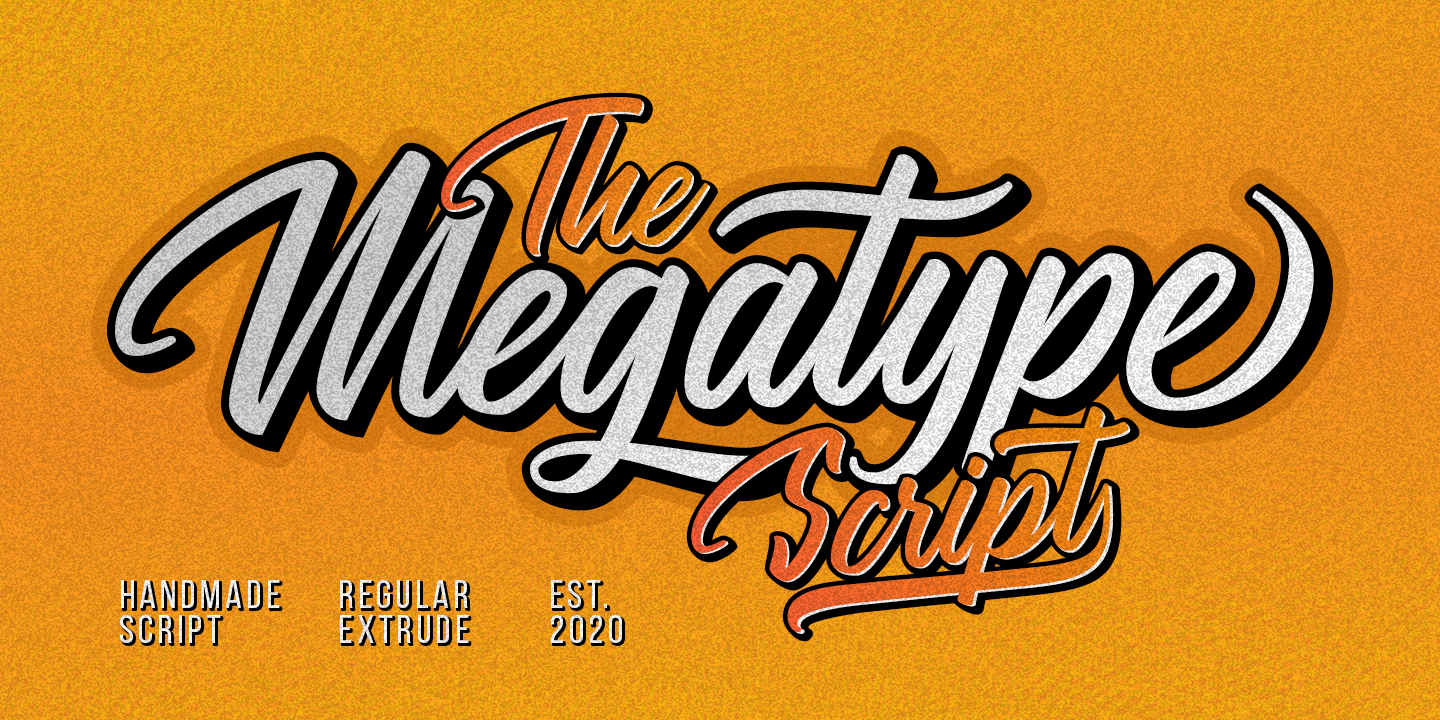 Beispiel einer Megatype Script-Schriftart